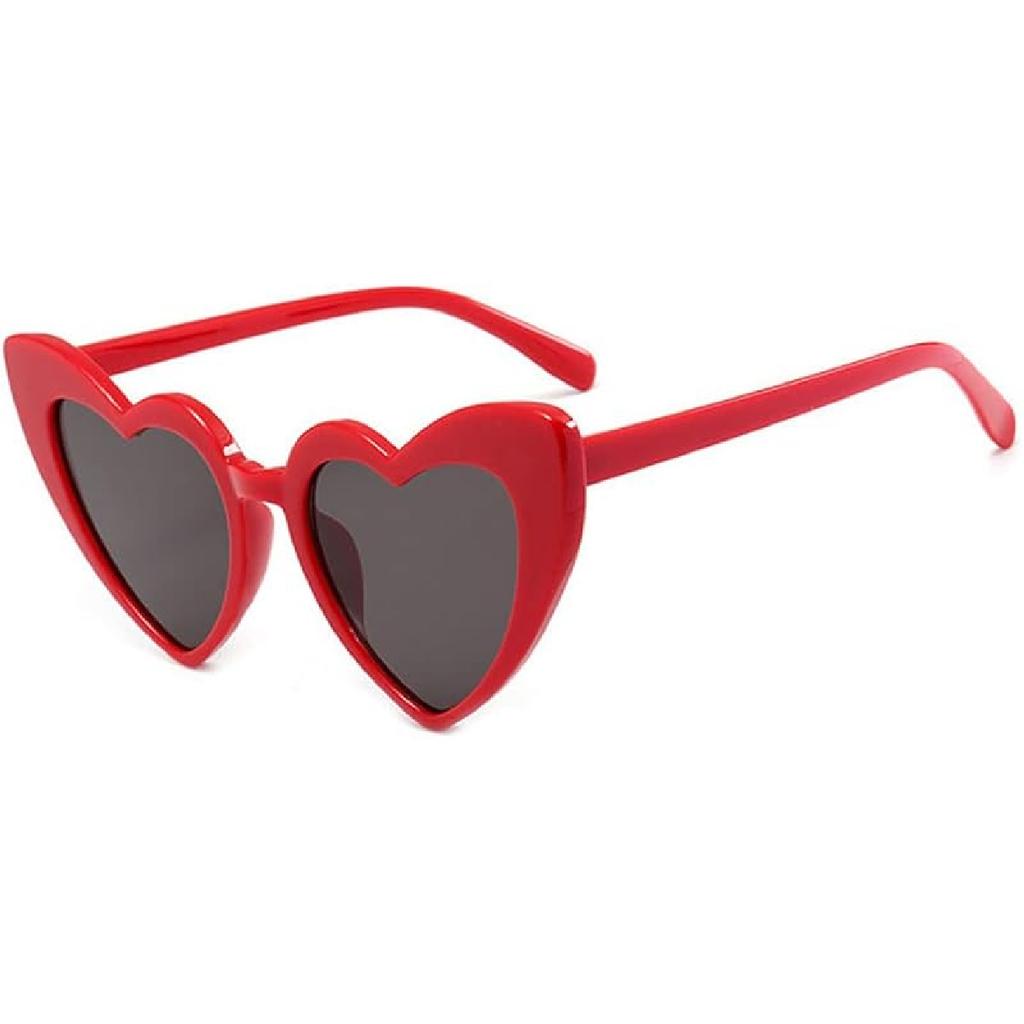 Ridering Women Fashion Goggle Heart Sunglasses Vintage Love Heart Shaped Sunglasses Cat Eye Mod Style Style Retro Glasses