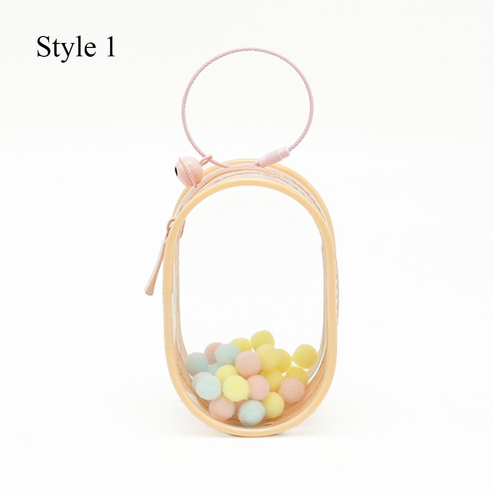 Jewelry Organizer Transparent Storage Box Pouch Mystery Box Plastic Box Cute Doll Bag Organization with Keychain Dustproof Case