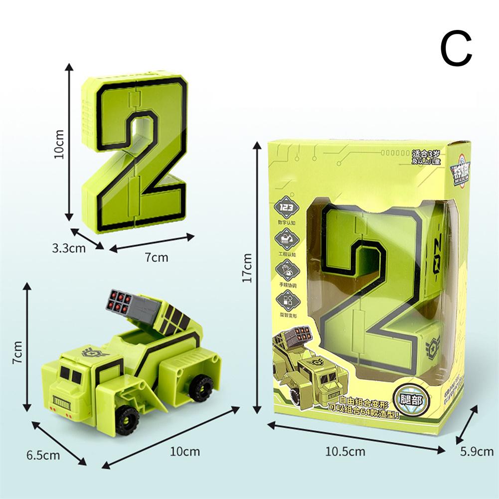 

Робот-трансформер числа, образовательное сборочное здание для детей, игрушечные блоки Transform B B5P1 2-one size