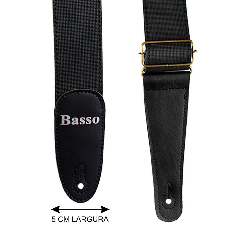 BASSO Guitar Strap EX 31 Black Attack Series