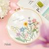 DIY Handmade Embroidery Kit: Blooming Flowers Ribbon, Nordic-Inspired Beginner Material Set, Perfect Gift