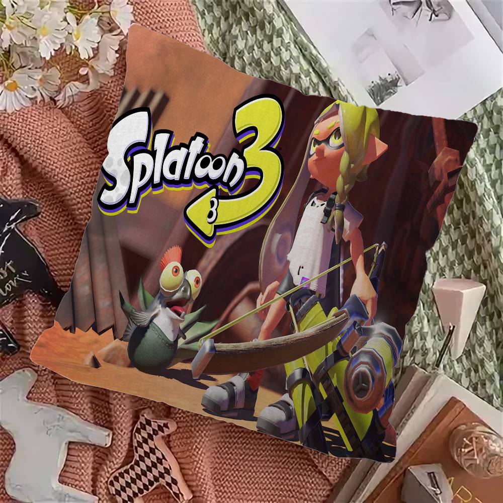 S-Splatoon Game Cushion Cover Car Throw Pillow Case For Sofa Car Christmas Gift 40x40cm 45x45cm