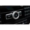 Button Cover 07-14 Inner Console Volume Switch Silver Aluminum For Benz C-Class