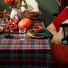 Christmas Tablecloth Nordic Style Red Green Checkered Dining Coffee Nightstand Picnic Cloth