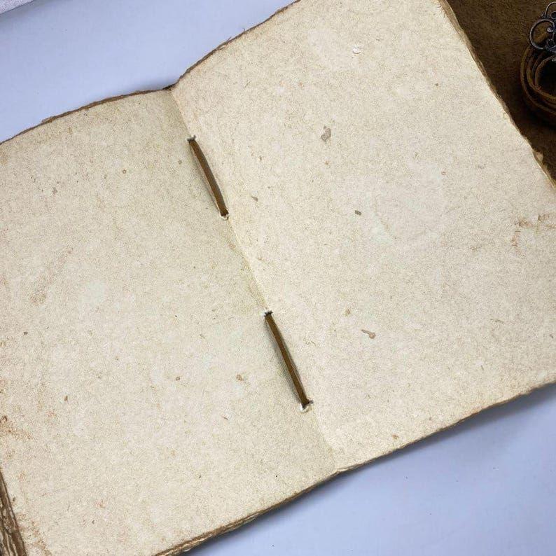 Handmade Vintage Leather Journal with Key Lock Writing Notebook
