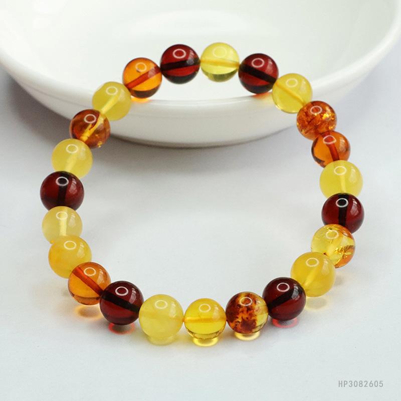 2026 Ximang Amber Multi Jewels Bracelet Blood Piebald Beeswax Ball Factory Delivery S3082605