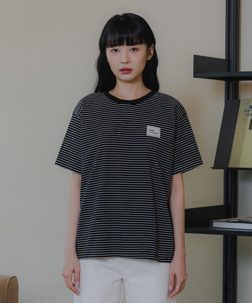 BAKKEN [Women] Striped Short Sleeve T-Shirt Bk3958 (2 Colors)
