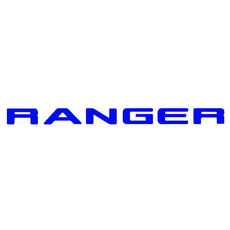 WBWP9 For Ford Ranger 2015-2021 Grille Top Logo Letter Grill RANGER 3D Emblem Original Size ABS Sticker With Glue Chromium Styling