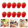 10Pcs Artificial Strawberry Models Realistic Simulation Fruit Decoration for Home Wedding Decoration Shop Window Display