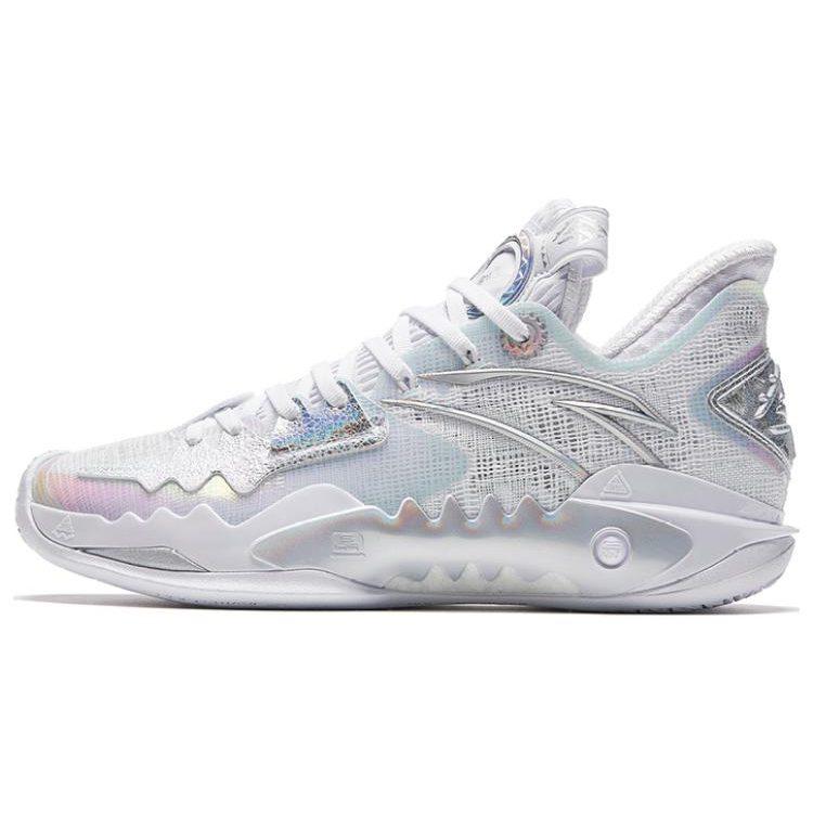 Anta Shock Wave 5 Heritage Low top Slip Resistant Abrasion Resistant Basketball Shoes Women's Gray Silver 122331106-7