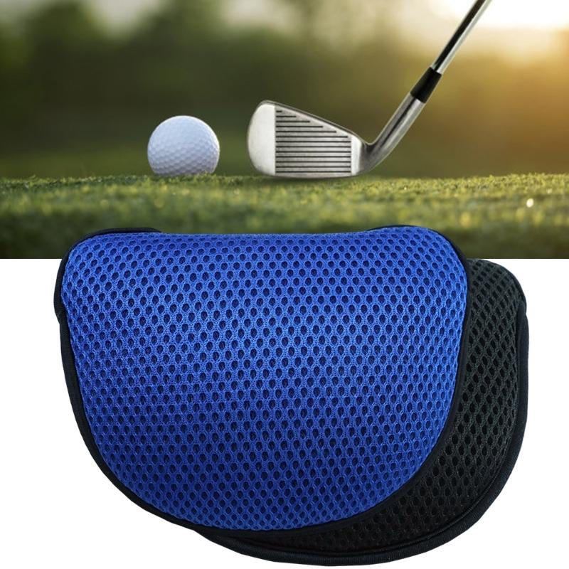 Golfing Club Putter Headcover Nylon Net Mallet Putter Headcover Golf Equipments for Professional Player Enthusiasts