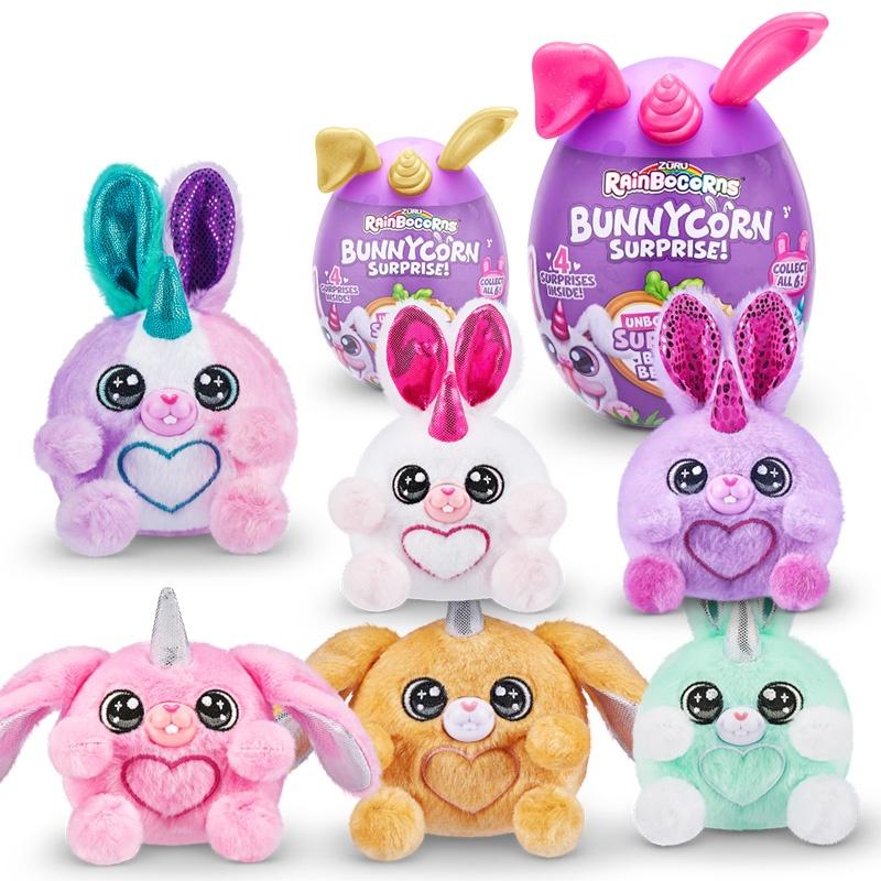 Discover Intime Unisex Kids Cartoon Zuru Rainbocorns Bunnycorn Magic Egg Surprise Blind Box Rabbit Plush Playthings Rabbit Family Plush Doll Children Xmas Gifts