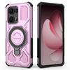 For Oppo Reno13 Pro 5G Magnetic Case Rotating Metal Kickstand PC+TPU Phone Back Cover
