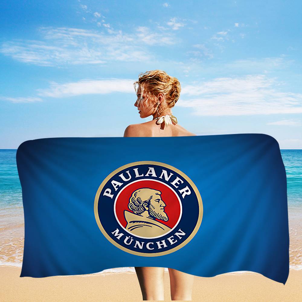 German Beer P-Paulaners Microfiber Beach Towel Absorbent Quick Dry Soft Yoga Swimming Resort Mountain Climbing Towel