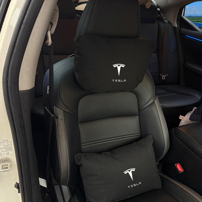 AMN1 Tesla Model Y Juniper 2026 Tesla Model 3 Highland 2026 Model S X Interior Neck Pillow Car Headrest Waist Pillow Accessories 2025