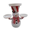Christmas Dish Holder Snowman Shaped Rack for Festive Snacks Decorative Santa Rack Christmas Dish Holder Snowman Tray