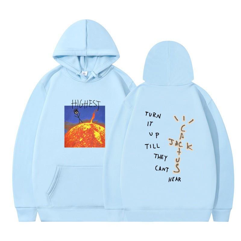 Travis Scott HITR Sun Hoodie Womens Oversized Sweatshirt Festival Streetwear