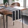 Home Cotton Hemp Splicing Table Flag Double Color Weaving Tassel Table Flag Tablecloth Desktop Atmosphere Decorative Fabric
