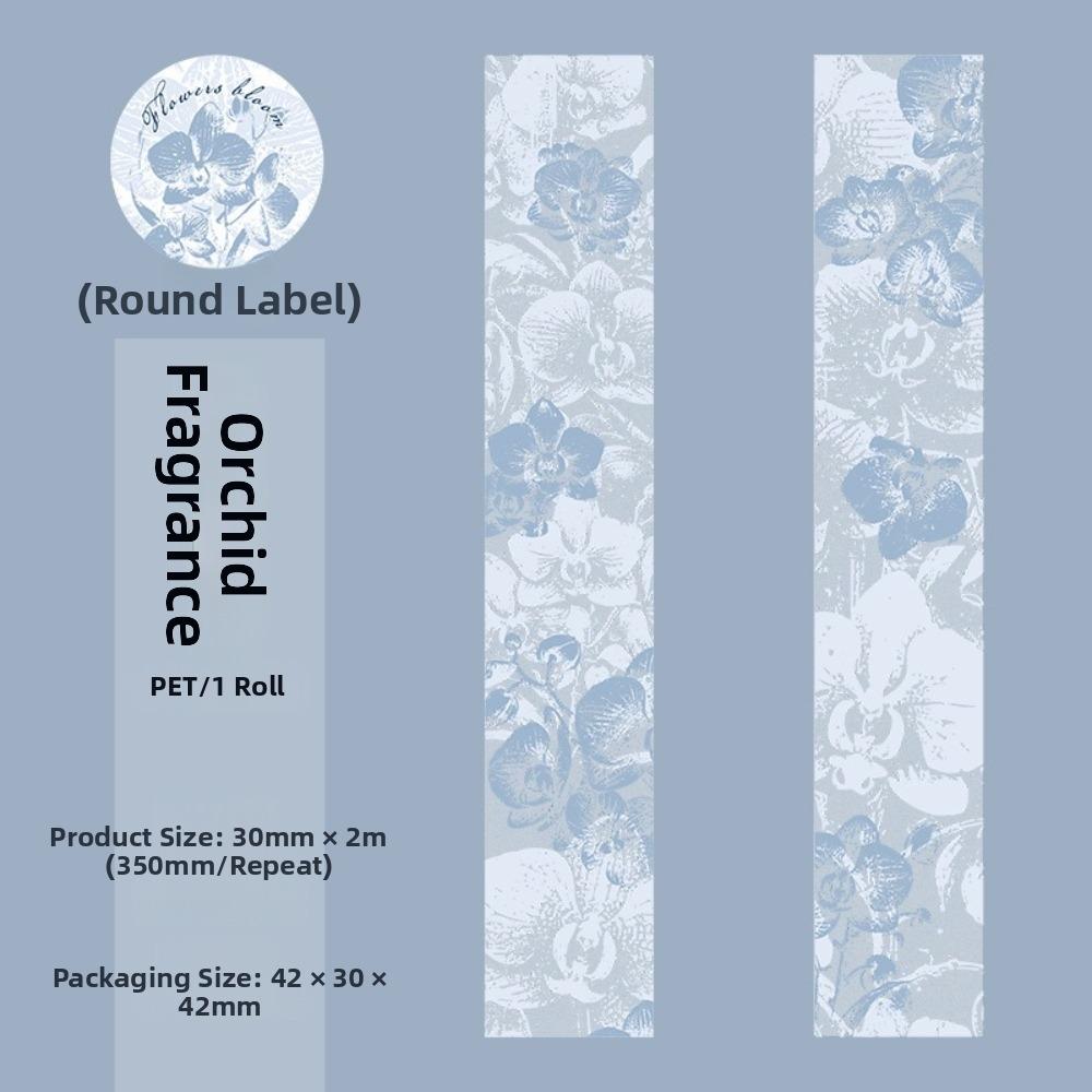 Decorative Adhesive Flowers Bloom Series Tape Collage Scrapbooking Tape  for Paper Craft