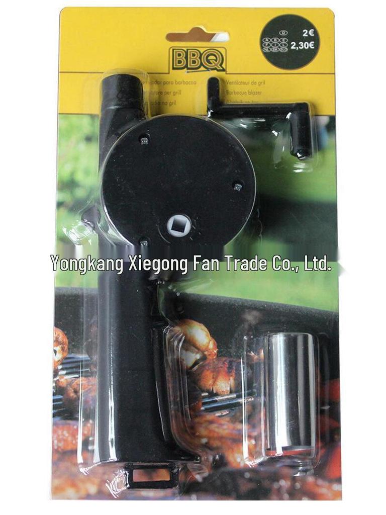 Manual Hand-Crank Barbecue Blower and Starter Tool