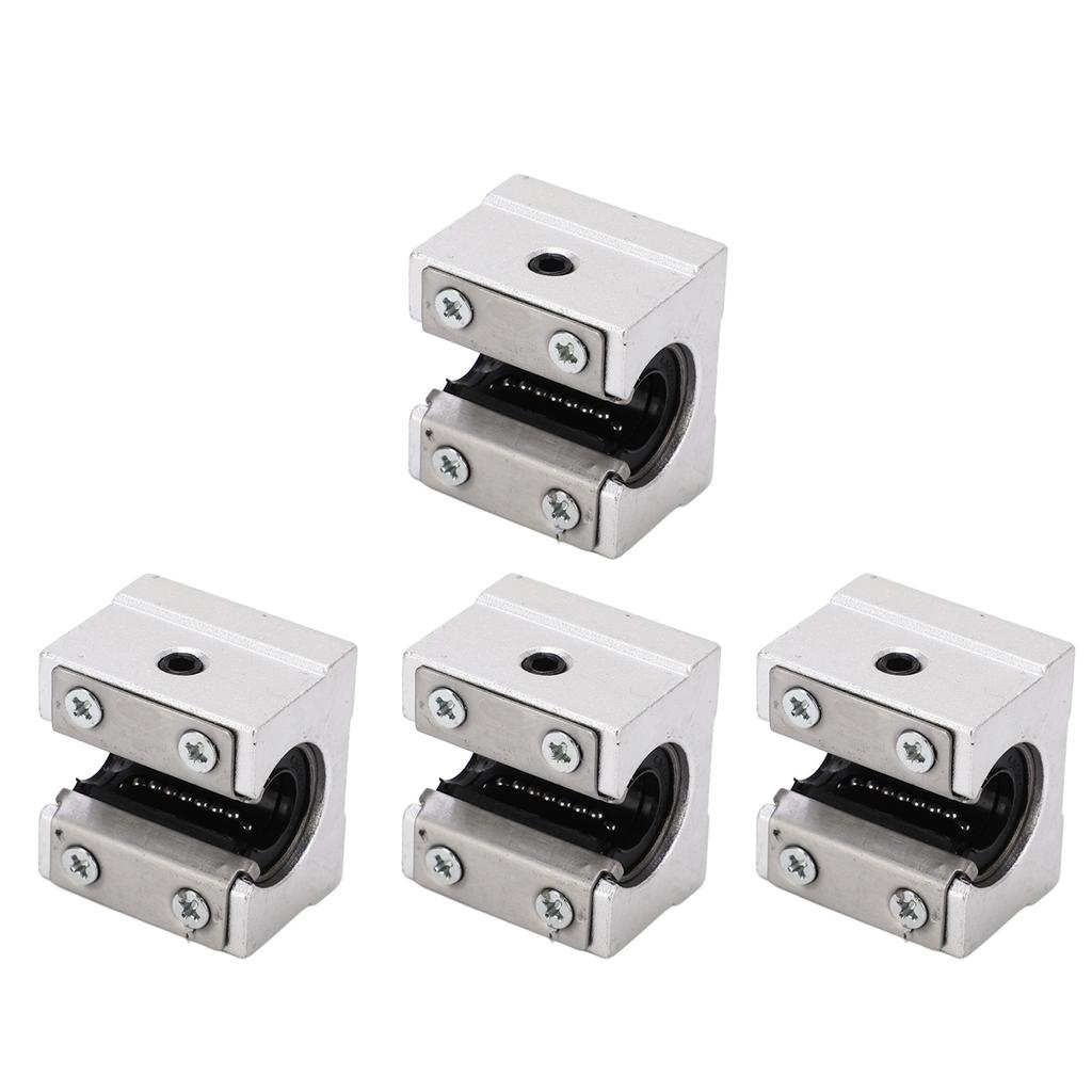 4 Stück Aluminium Schieber Lineare Bewegung Kugelgelagerter Gleitblock SBR10UU für CNC Werkzeugmaschine