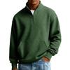 Mens Christmas Sweater Zip Up Sweatshirts Vintage Knit Graphic Sweatshirt Xmas Stand Collar Pullover