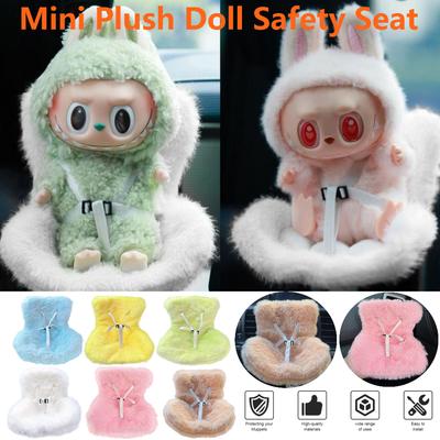 Weiche Mini-Plüschpuppe Kindersitz Kawaii Labubu Idol Kpop Puppe Plüschsitz Auto Lufterfrischer Dekoration Auto Ornament Geschenke