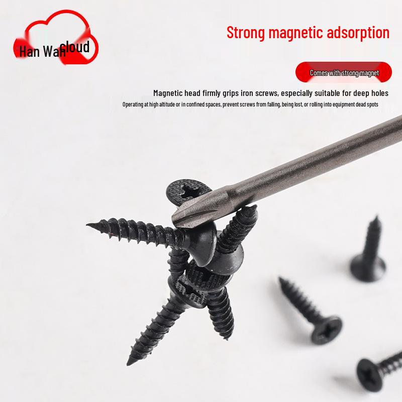 Han Axe D2 Magnetic Phillips Screwdriver Bit Set - Hex Shank, Impact Resistant, Extended Head
