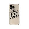 Silver European Style Football Phone Case for Apple 16 Pro Max/15 Plus/13/12/11