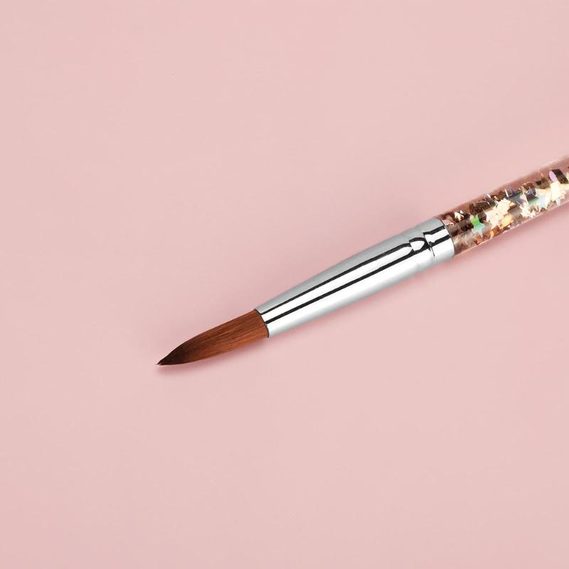 Nail Art Brush Nail Brush for Nail Art for Home Use and Professional Nail Salon Gel Nail Art Brush Clear Acrylic Handle