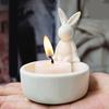 Lovely Candle Stand Ceramic Rabbit Tealight Holder for Easter and Everyday Use Decorative Candlestick
