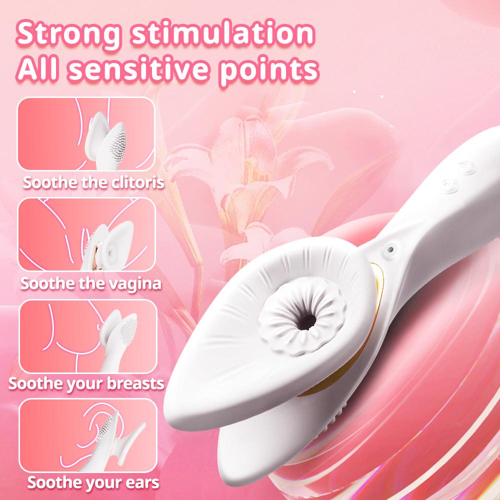 Powerful 2 In 1 Vagina Sucking Vibrator Nipple Oral Vacuum Stimulator G Spot Clitoris Massage Female Masturbator Sex Toys Women