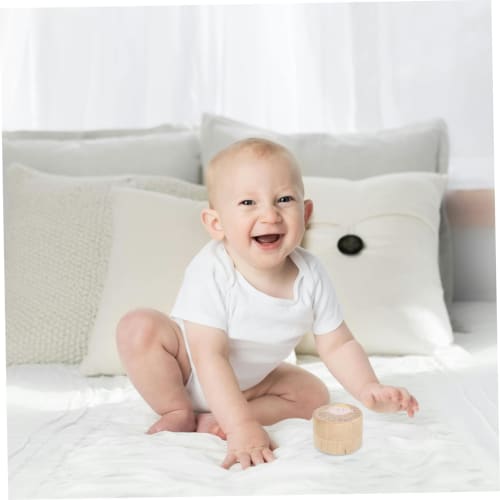 Totority Wooden First Haircut Keepsake Box, a Storage Case for Baby Hair, Perfect for Preserving Memories, Convenient Storage and Long-Term Protection
