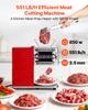 Meat Cutting Machine, 850W Commercial Slicer, 3.5mm Heavy Duty Stainless Steel Blade Shredder for Boneless Meat Soft Vegetables, Electric Food Slicers