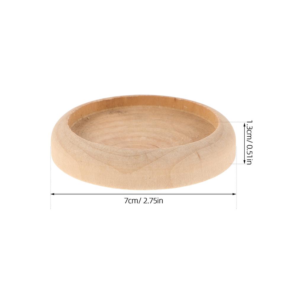10pcs Solid Wood Base Needle Cushion Base For Sewing Unfinished Wood Coasters Small Wood Base DIY Miniature Artware Bases Round