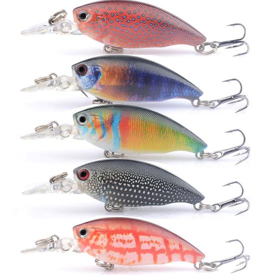 6.5cm/5.5g Fishing Lure Bait UV Printed Fishing Universal Lures Spinning Saltwater Sea Bass Bait Fishing Supplies