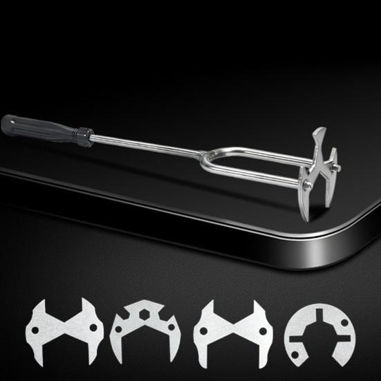 Badschlüssel Mehrgrößen Alles-in-Einem Spülen-Schlüsselset mit 360-Grad-Drehung Enge Räume Langlebiges Sanitärwerkzeug Badbeschlagwerkzeug