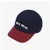 Miu Miu 5hc179 Acq1 F041l Logo Embroidery Drill Baseball Cap