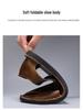 Men's Summer Genuine Leather Sandals - Breathable, Comfortable, Slip-on, Lazy Driving Shoes, Plus Size