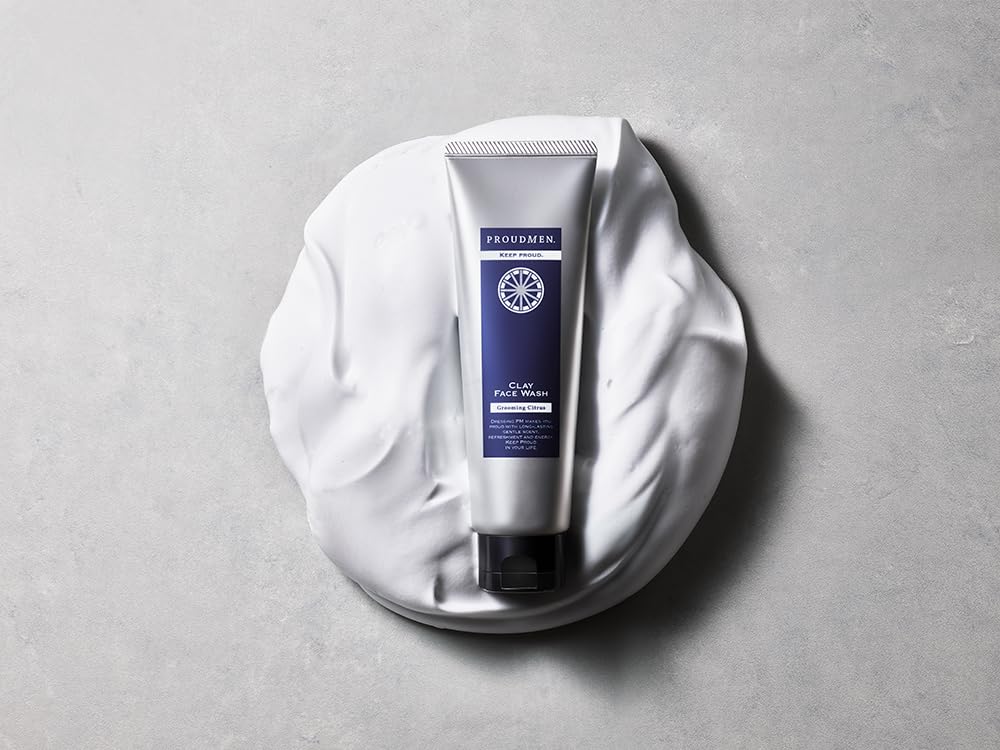 Proud Men Clay Face Wash Net Set with This clay face wash creates dense foam and combats pores and & (120g) Micro-Foaming Net. men's blackheads.