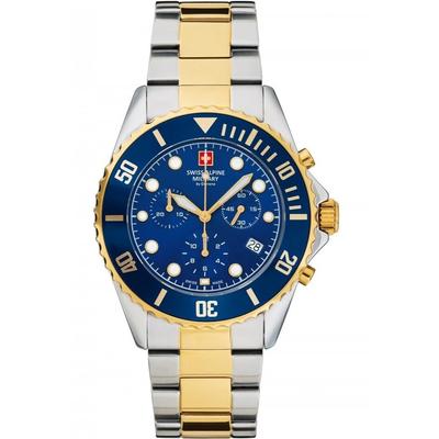Master Diver Chronograph Two Tone Stainless Steel Blue Dial Quartz 7053.9145 100M Men's Watch