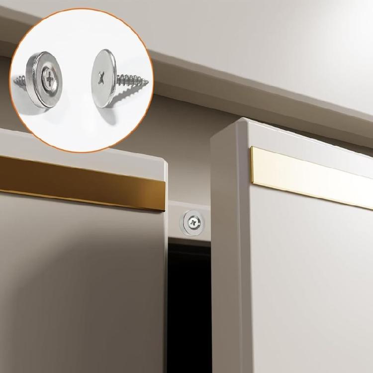 Space Saving Magnetic Cabinet Latches Steel Corrosion Resistant Hide Mounting For Closet Door