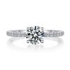 BLUEONE Moissanite Ring Engagement Ring Electroplated 18K White Gold Hand Jewelry Spot