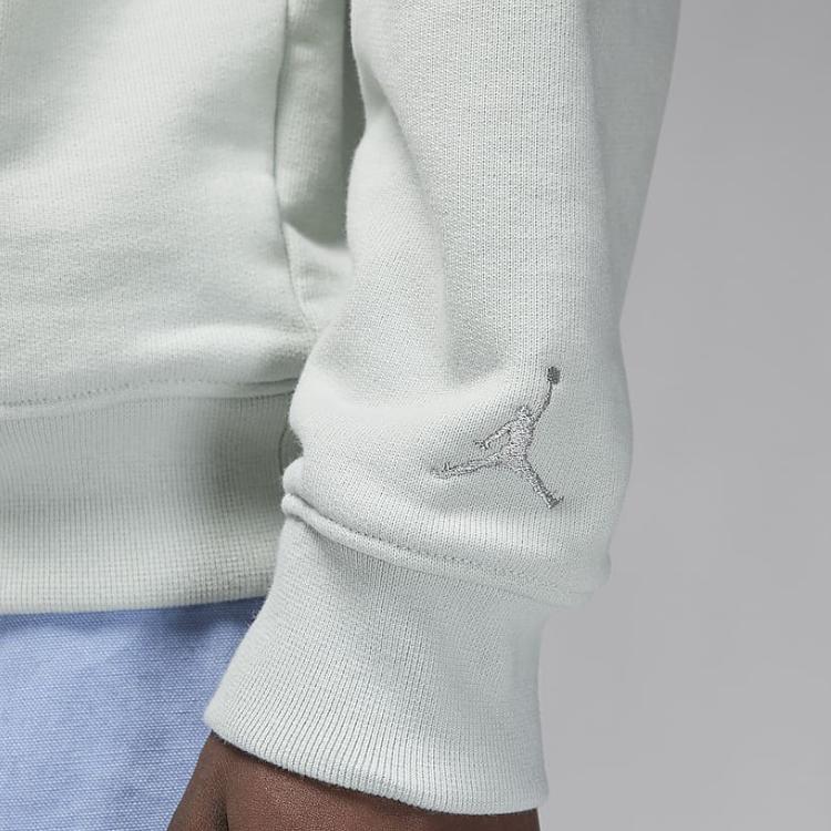 Jordan Herren Air Jordan Bestickter Fleece-Hoodie Hellgrau FJ1967-034