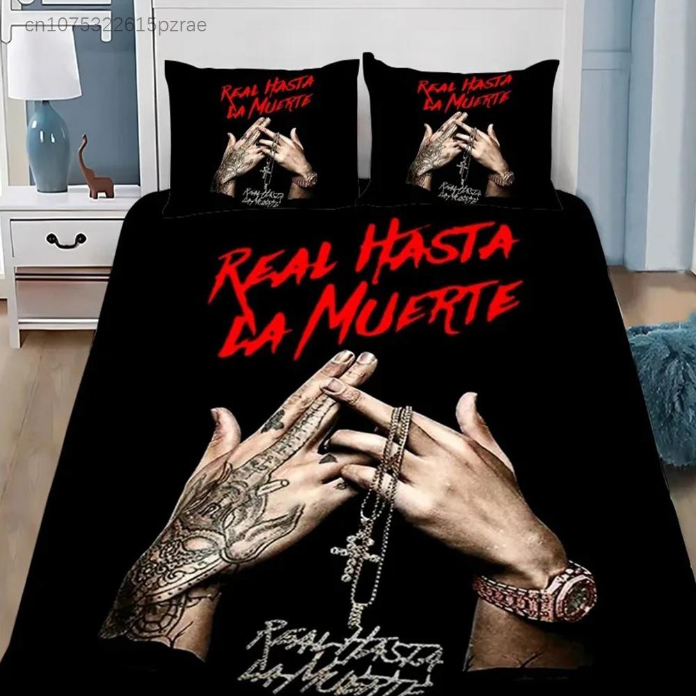 Duvet Cover Anuel AA 3D Exquisite Hasta La Muerte Digital Printing Bedding Set Comforter Bed Youth Home Decor Kids Boys Gift