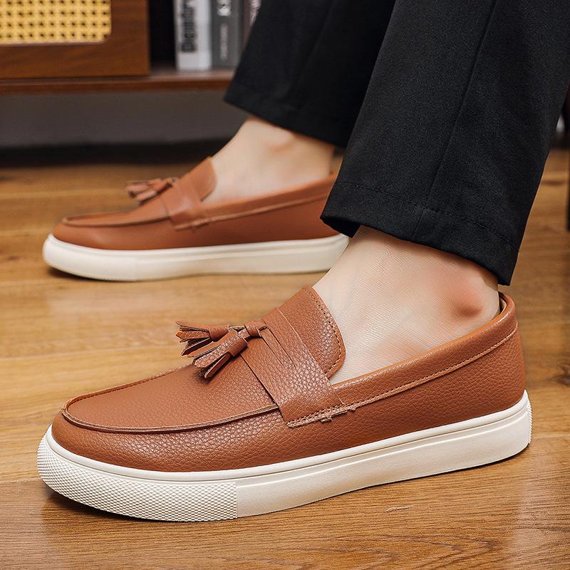 22 Spring raw car shoes, simple loafers, casual leather shoes, easy to bend soft soles