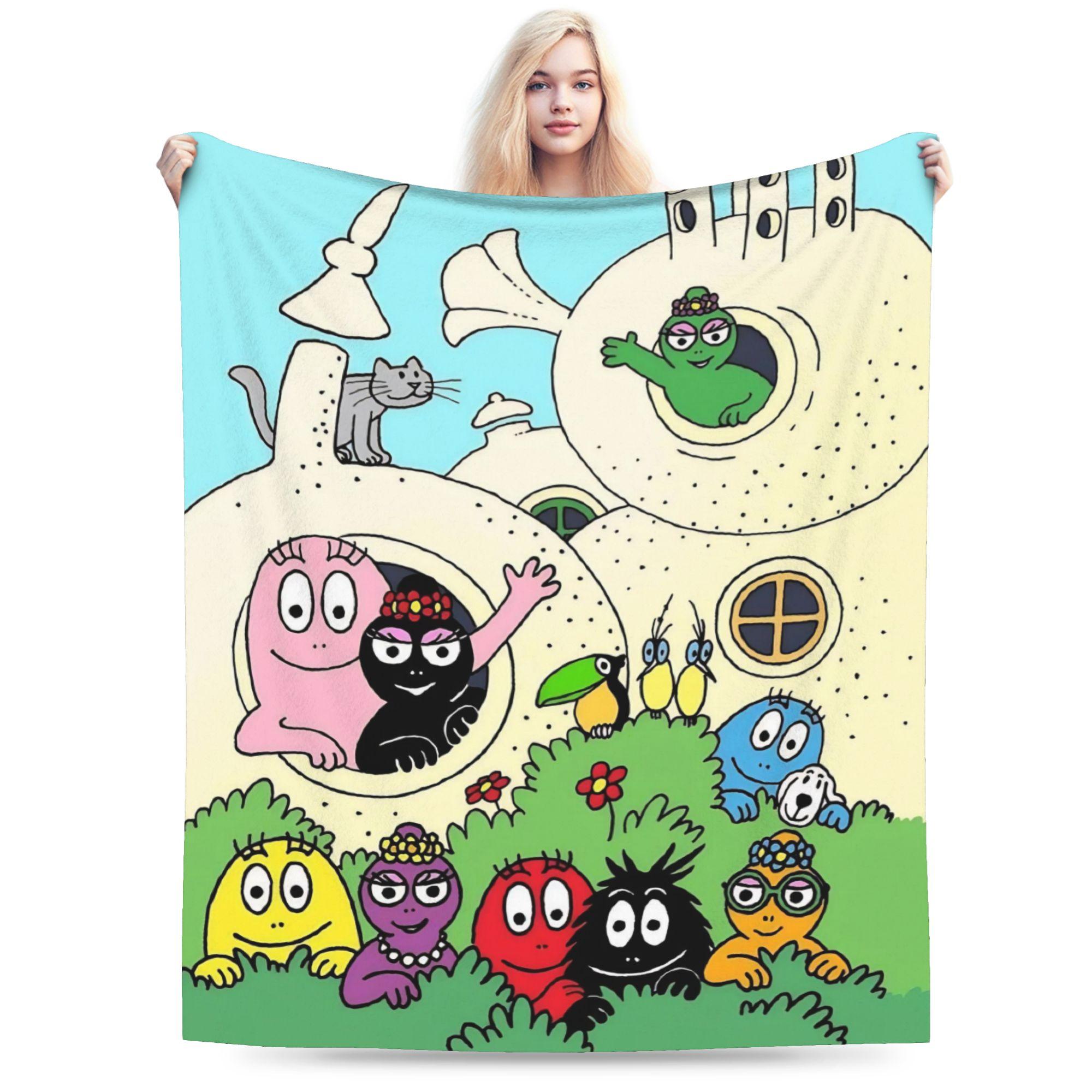

Kawaii Barbapapa Cartoon Blanket Multiple Sizes Cozy and Lightweight Throw Blankets for Sofa Couch and Bed 30x40in