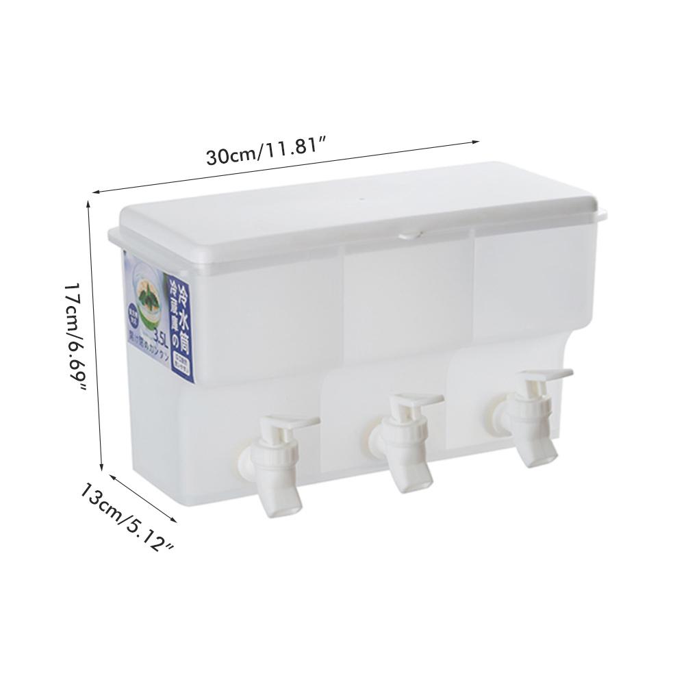 

3.5L Plastic Drink Dispenser 3 Compartment Beverage Dispenser with Spigots Juice Lemonade Milk Dispenser for Party L