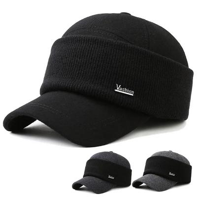 Winter Herren Warme Mütze Dicke Baseballkappen für Herren Ohrenwärmer Mützen Papa-Hut Outdoor Winddicht Neu Lässige Sportmütze Snapback-Kappe
