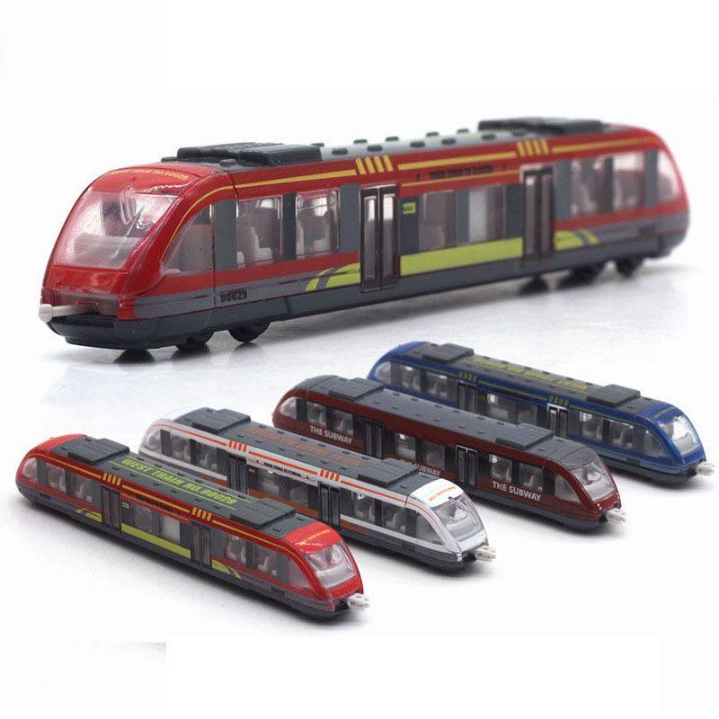 Premium Alloy High-speed Subway Train Model Slide Toy For Kids In Random Colors